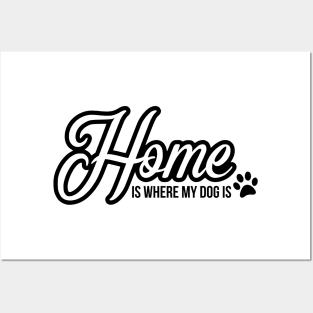 Home is where the dog is - funny dog quote Posters and Art